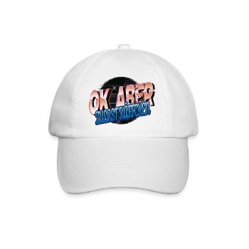 bday kaffeeliebhaber zitat geburtstagsgeschenk - Baseballkappe - Weiß/Weiß - Vorne