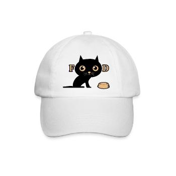 Süße Katze hat Hunger - Baseballkappe - Weiß/Weiß - Vorne