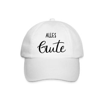 Alles Gute - Baseballkappe - Weiß/Weiß - Vorne