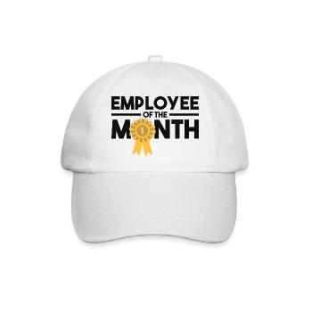 Employee of the Month Auszeichnung Arbeit Job - Baseballkappe - Weiß/Weiß - Vorne