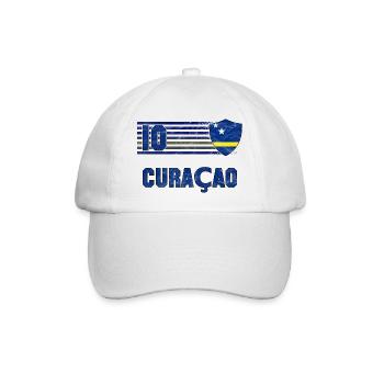Curaçao Fußball Mannschaft - Baseballkappe - Weiß/Weiß - Vorne