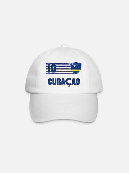 Curaçao Fußball Mannschaft - Baseballkappe - Weiß/Weiß