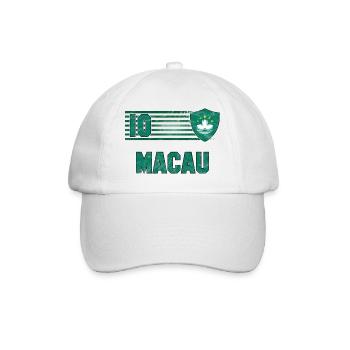 Macau Fußball Mannschaft - Baseballkappe - Weiß/Weiß - Vorne