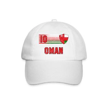 Oman Fußball Mannschaft - Baseballkappe - Weiß/Weiß - Vorne