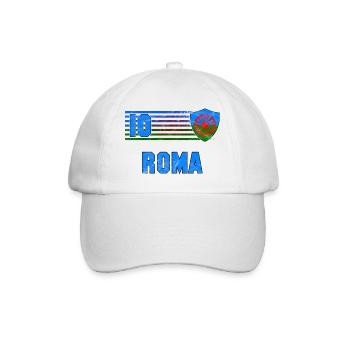 Roma Fußball Mannschaft - Baseballkappe - Weiß/Weiß - Vorne