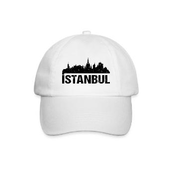 Istanbul Skyline - Baseballkappe - Weiß/Weiß - Vorne