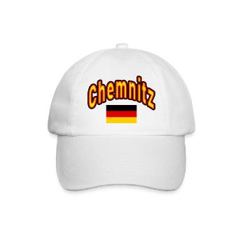 Chemnitz deutschland flagge - Baseballkappe - Weiß/Weiß - Vorne