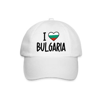 i love bulgaria - Baseballkappe - Weiß/Weiß - Vorne