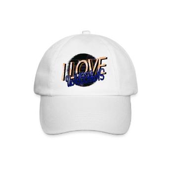 love humor geek dabbing unicorn happy gift ideas - Baseballkappe - Weiß/Weiß - Vorne