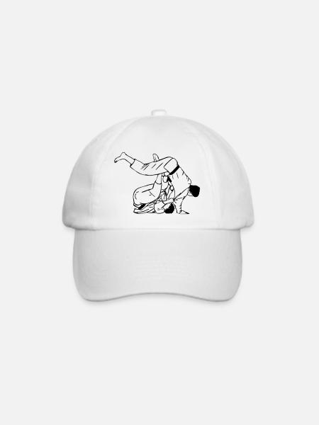 Judowurf Männer - Baseballkappe - Weiß/Weiß