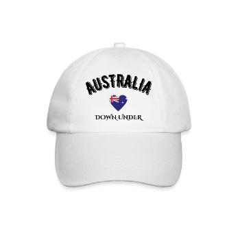 Australien Down Under - Baseballkappe - Weiß/Weiß - Vorne