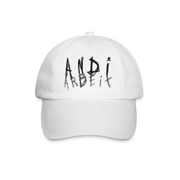 Andi Arbeit - Andreas, Andrea, Andy - Baseballkappe - Weiß/Weiß - Vorne