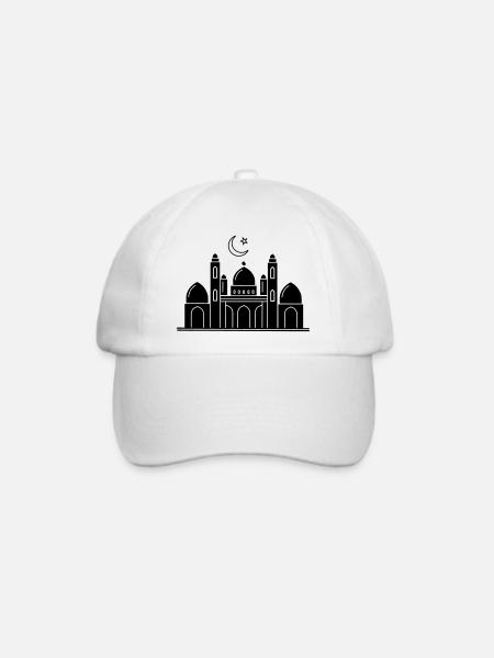 Moschee religiöse Kultstätte - Baseballkappe - Weiß/Weiß
