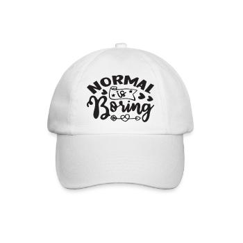 Normal is Boring - Baseballkappe - Weiß/Weiß - Vorne