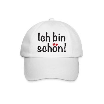 Ich bin schön! - Baseballkappe - Weiß/Weiß - Vorne