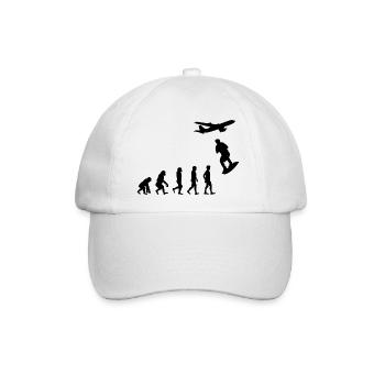 Skysurfing Skydiving Skydiver Evolution - Baseballkappe - Weiß/Weiß - Vorne