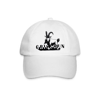 Grischun Steinbock Snowboard - Baseballkappe - Weiß/Weiß - Vorne