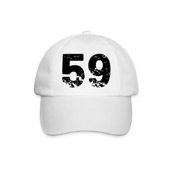 59 - Baseballkappe - Weiß/Weiß - Vorne