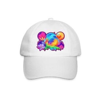 Hypnotische Farben - Baseballkappe - Weiß/Weiß - Vorne