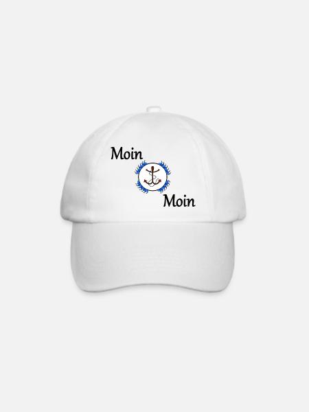 Moin Moin - Baseballkappe - Weiß/Weiß