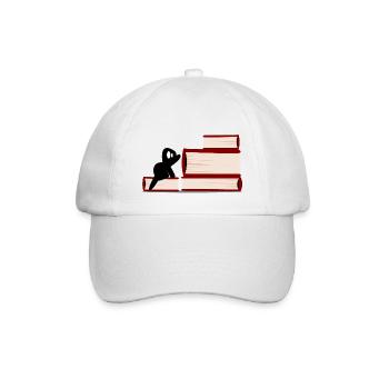 Bücher zu Freihandaufgaben - Baseballkappe - Weiß/Weiß - Vorne