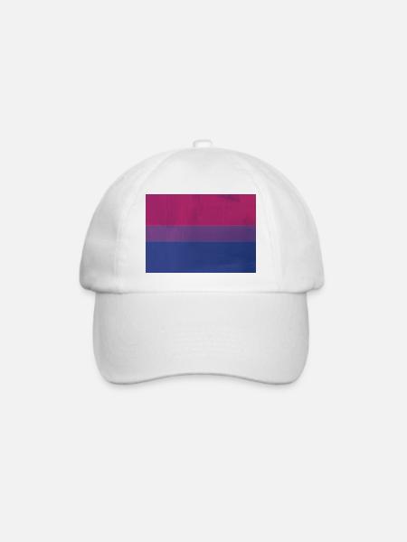 Bi Pride Flag - Baseballkappe - Weiß/Weiß
