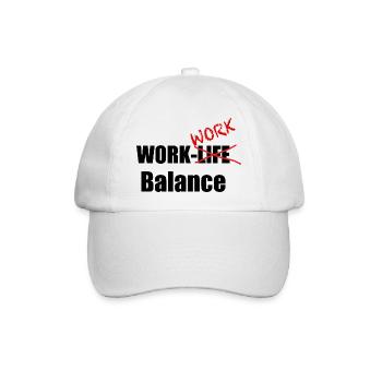 Work-Work-Balance - Baseballkappe - Weiß/Weiß - Vorne