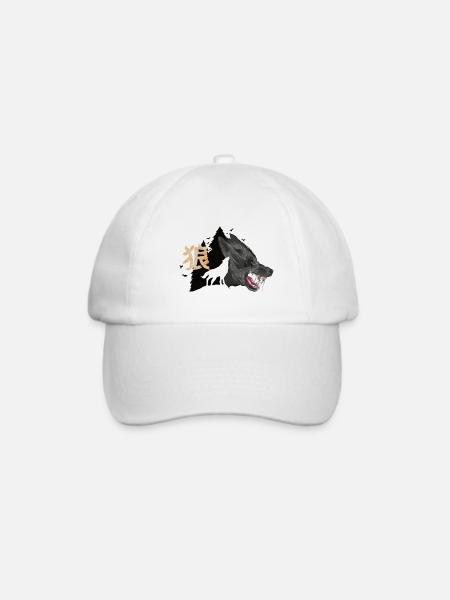 Howling Wolf - Baseballkappe - Weiß/Weiß