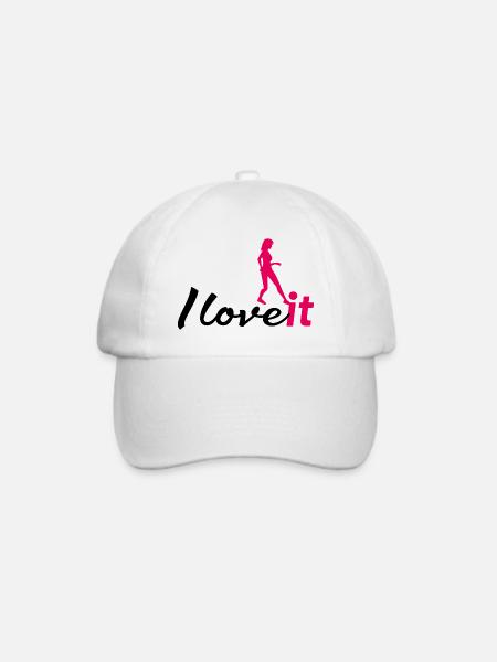 women football i love it - Baseballkappe - Weiß/Weiß