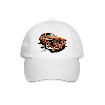 VALEEWEAR - Ein Retro Muscle-Car - Baseballkappe - Weiß/Weiß - Vorne