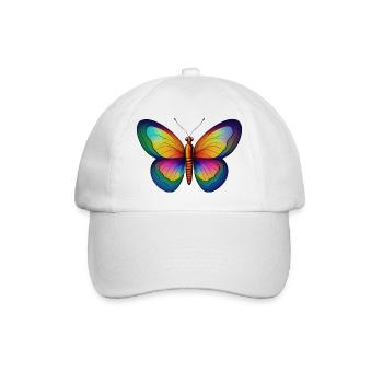 Schmetterling - Baseballkappe - Weiß/Weiß - Vorne