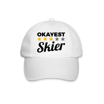 Bester Skifahrer - Baseballkappe - Weiß/Weiß - Vorne