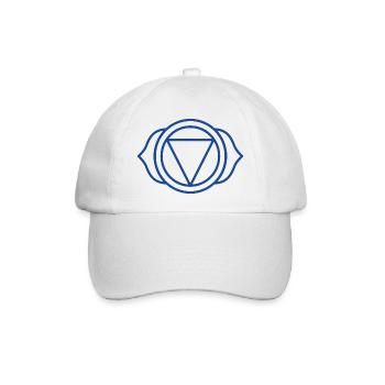 BEWUSSTSEIN-INTUITION | 6. Ajna-Chakra oder Drittes Auge - Baseballkappe - Weiß/Weiß - Vorne