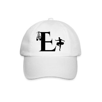 Buchstabe e Ballerina - Baseballkappe - Weiß/Weiß - Vorne