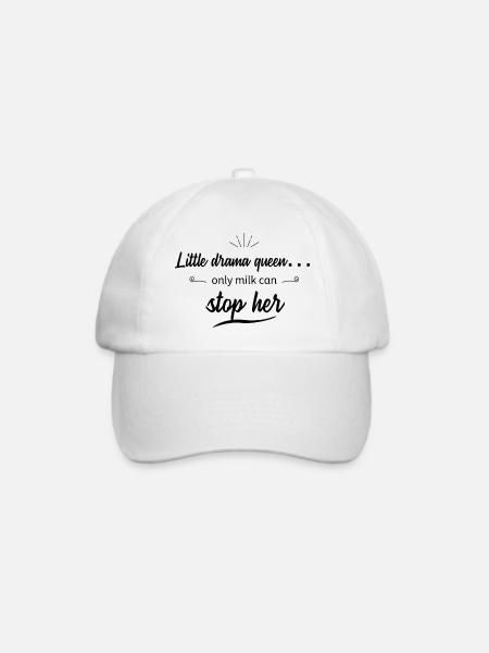 Geschenk zur Geburt - Drama Queen - Baseballkappe - Weiß/Weiß
