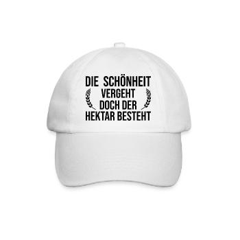 Landwirt Bauer lustiger Spruch auf dem Dorf Hof - Baseballkappe - Weiß/Weiß - Vorne