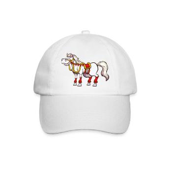 St. Nikolaus Pferd - Baseballkappe - Weiß/Weiß - Vorne
