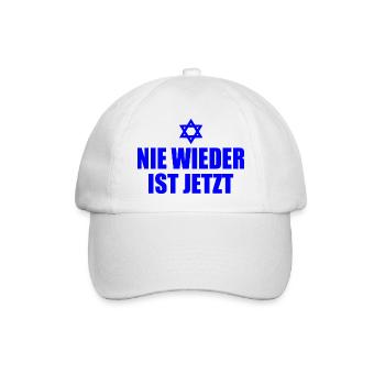 Nie wieder ist jetzt - Baseballkappe - Weiß/Weiß - Vorne