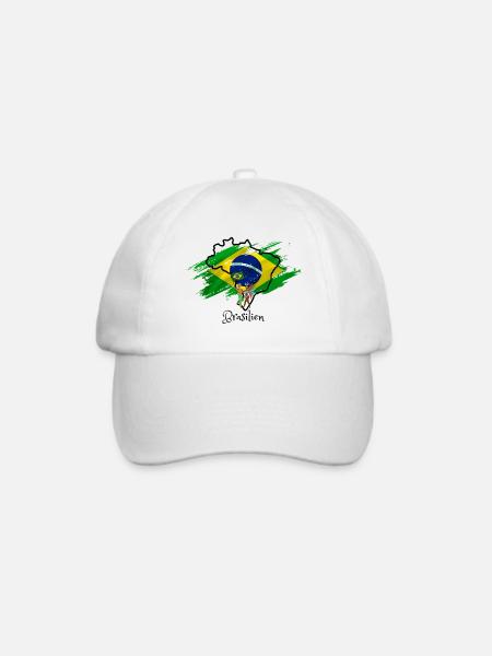 Ich liebe Brasilien - Baseballkappe - Weiß/Weiß