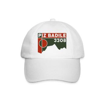 Piz Badile Nordgrat Bergführer Besteigung Souvenir - Baseballkappe - Weiß/Weiß - Vorne