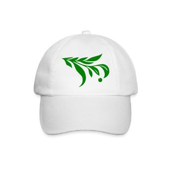 Schnörkel Ranke Zweig - Baseballkappe - Weiß/Weiß - Vorne