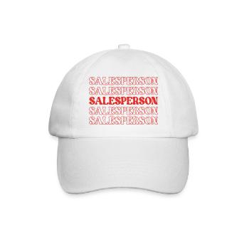 Verkäufer Lustige Wertschätzung Zitate - Baseballkappe - Weiß/Weiß - Vorne