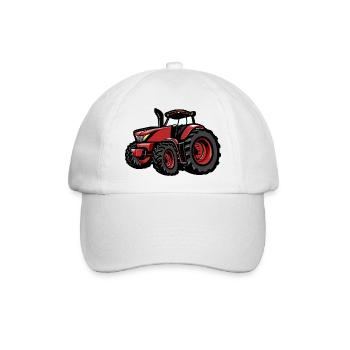 Neuer Roter Traktor - Baseballkappe - Weiß/Weiß - Vorne