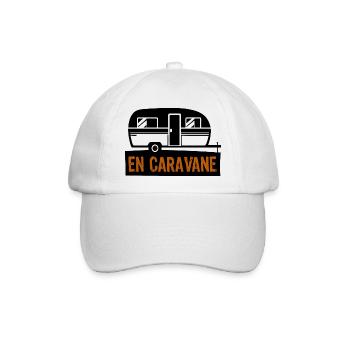 Mit dem Wohnwagen - Baseballkappe - Weiß/Weiß - Vorne