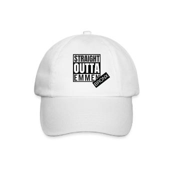 Straight Outta Emmen Bronx - Baseballkappe - Weiß/Weiß - Vorne
