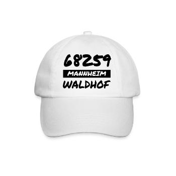 Mannheim Monnem Mannheimat - Baseballkappe - Weiß/Weiß - Vorne