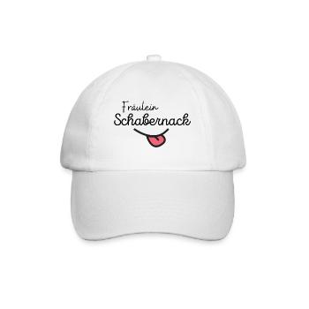 Baby Geschenk zur Geburt Fräulein Schabernack - Baseballkappe - Weiß/Weiß - Vorne
