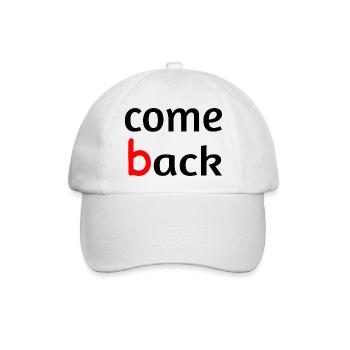 Come back - Baseballkappe - Weiß/Weiß - Vorne