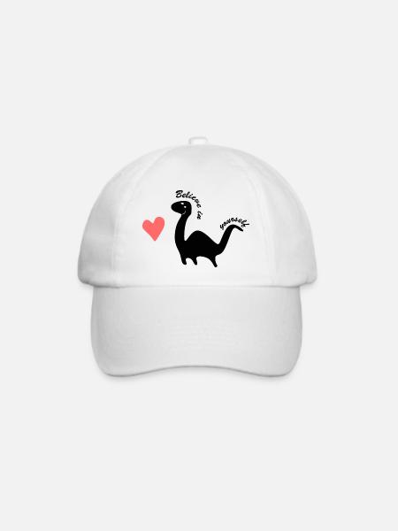 belive in yourself - Baseballkappe - Weiß/Weiß