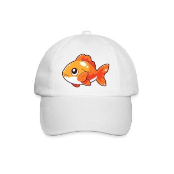 Fisch - Baseballkappe - Weiß/Weiß - Vorne